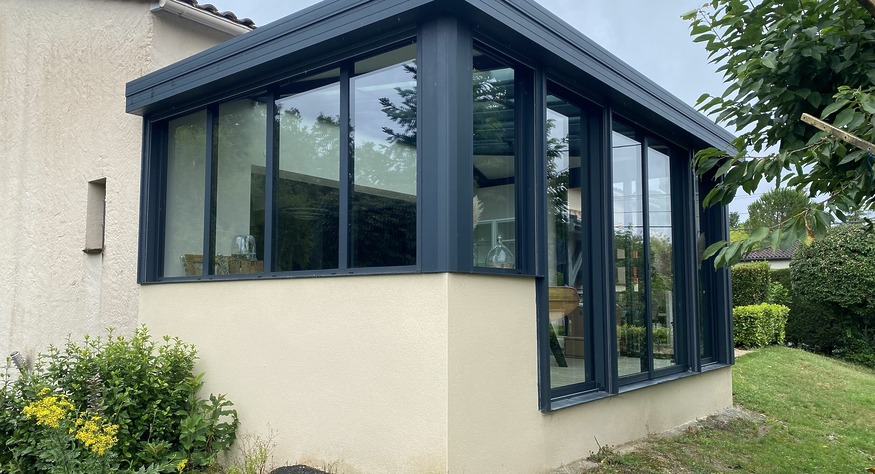 veranda soyaux vue d'extérieur