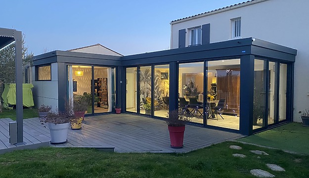 extension chambre parentale Charente Maritime vue de l'extérieur