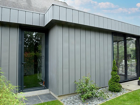 vue extérieure d'une extension de maison en Ille-et-Vilaine