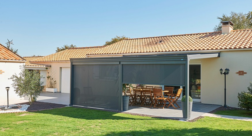 préau terrasse maison