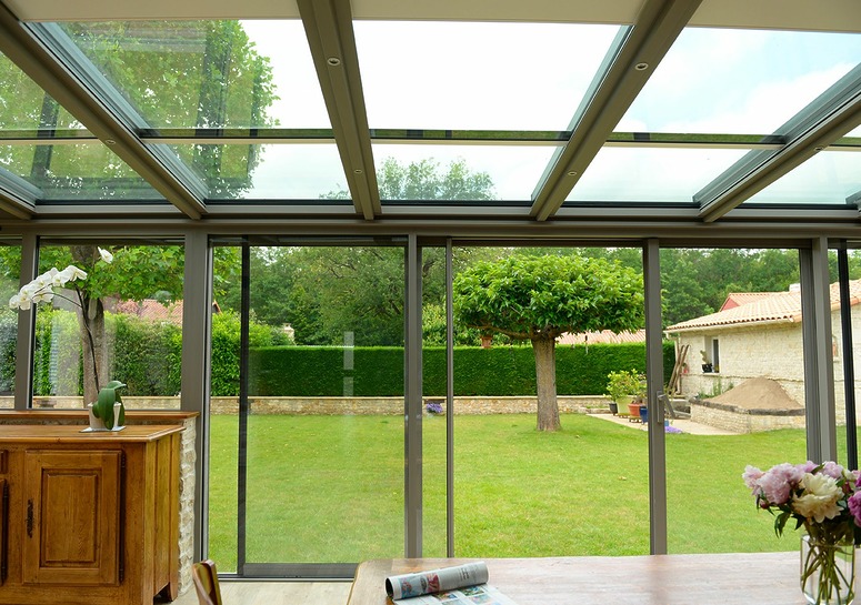 veranda maison avec grande ouverture