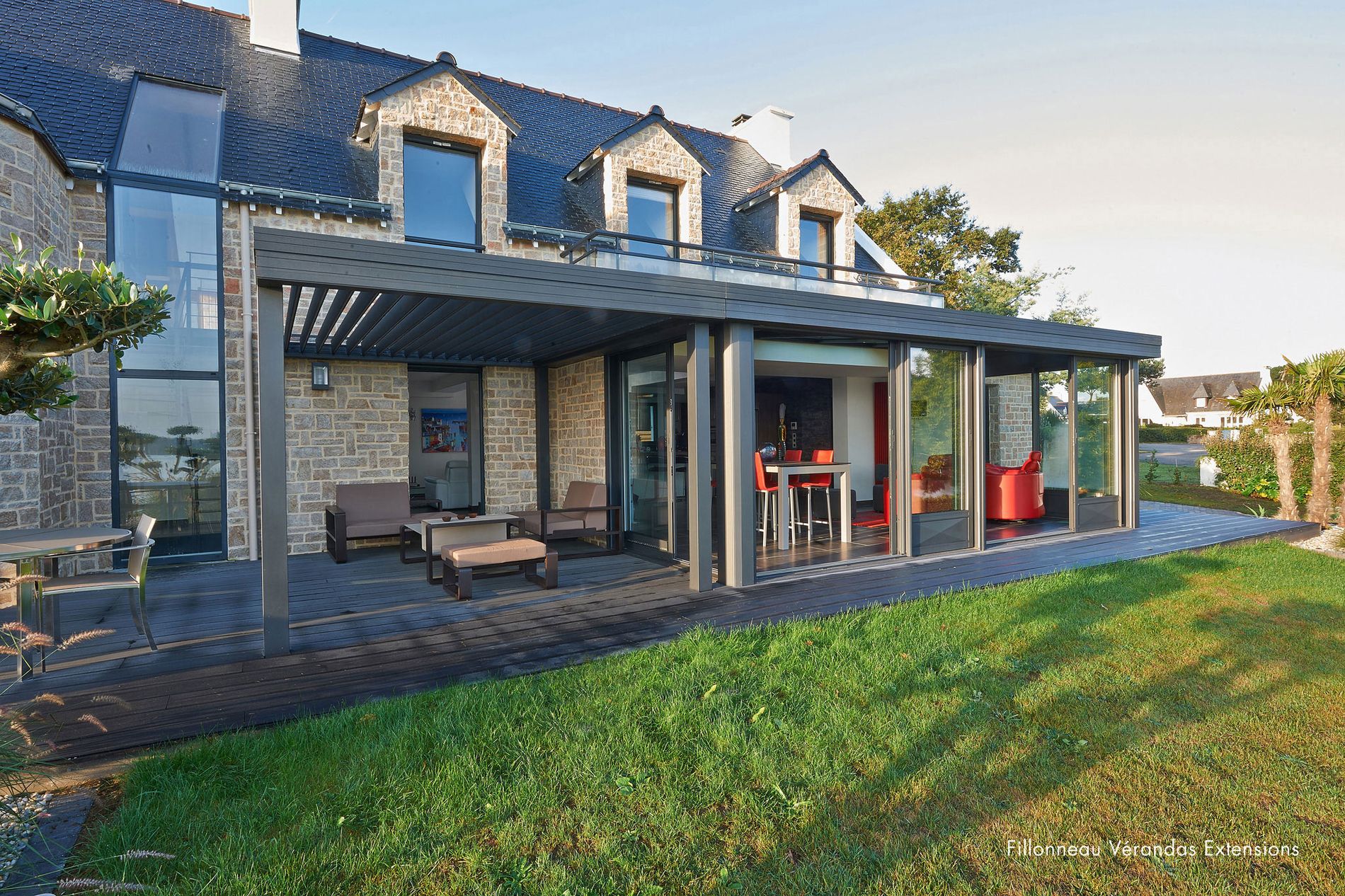 Architecte d'intérieur maison avec véranda