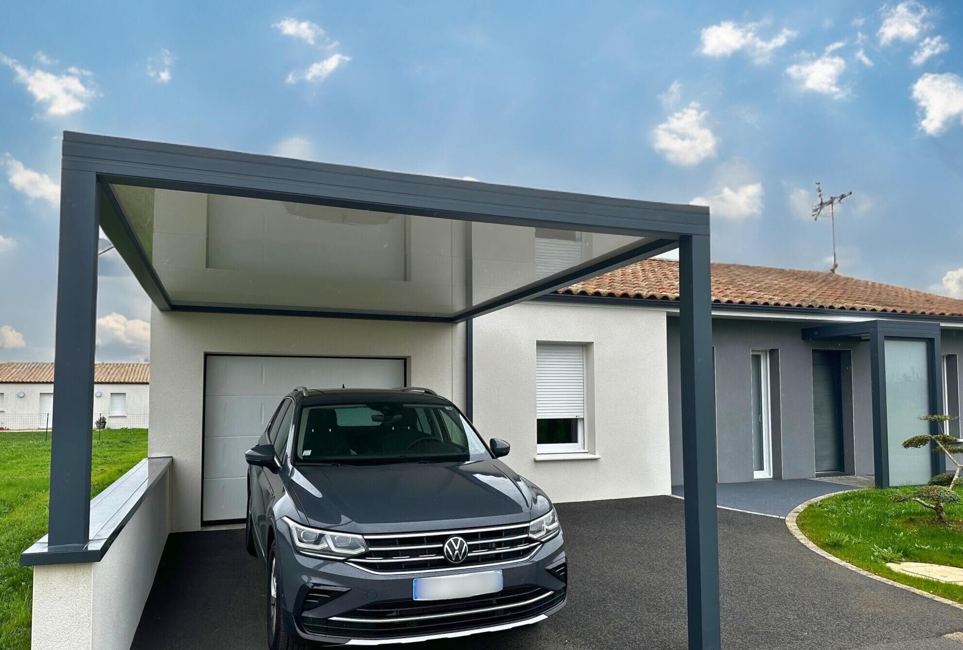 carport toit plat pour voiture