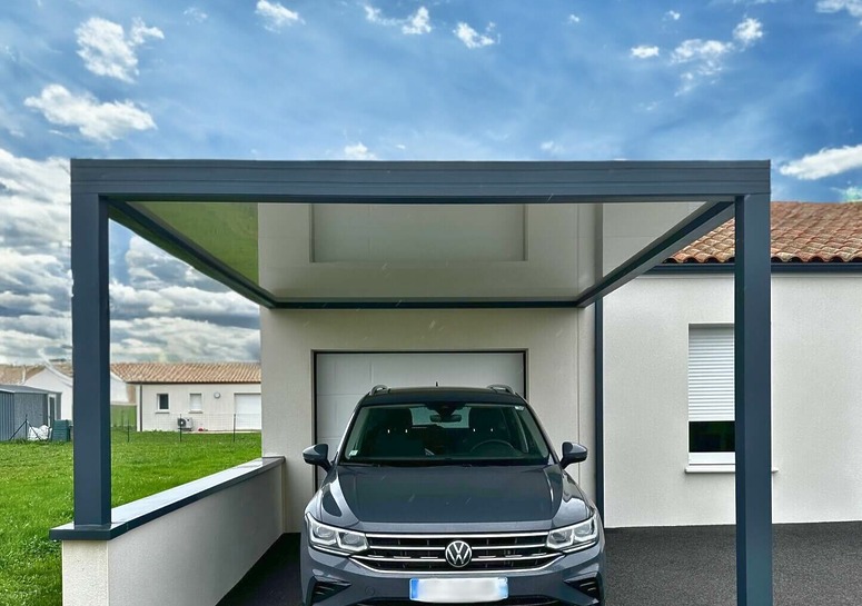 carport toit plat sur mesure pour voiture