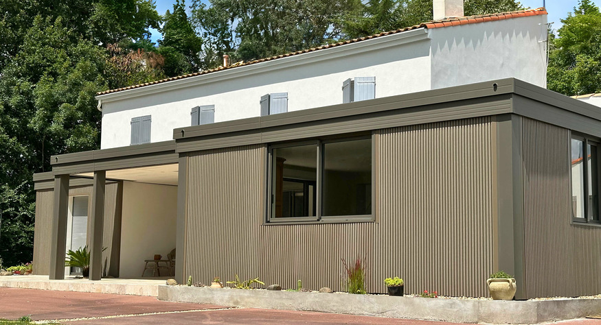 extérieur extension toit plat saintes