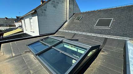 reprise de charpente extension toit plat